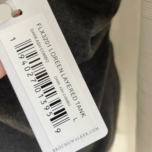 NWT Brochu Walker The Loreen Looker Layered Tank Dark Ash Combo Size Large - Picture 6 of 12